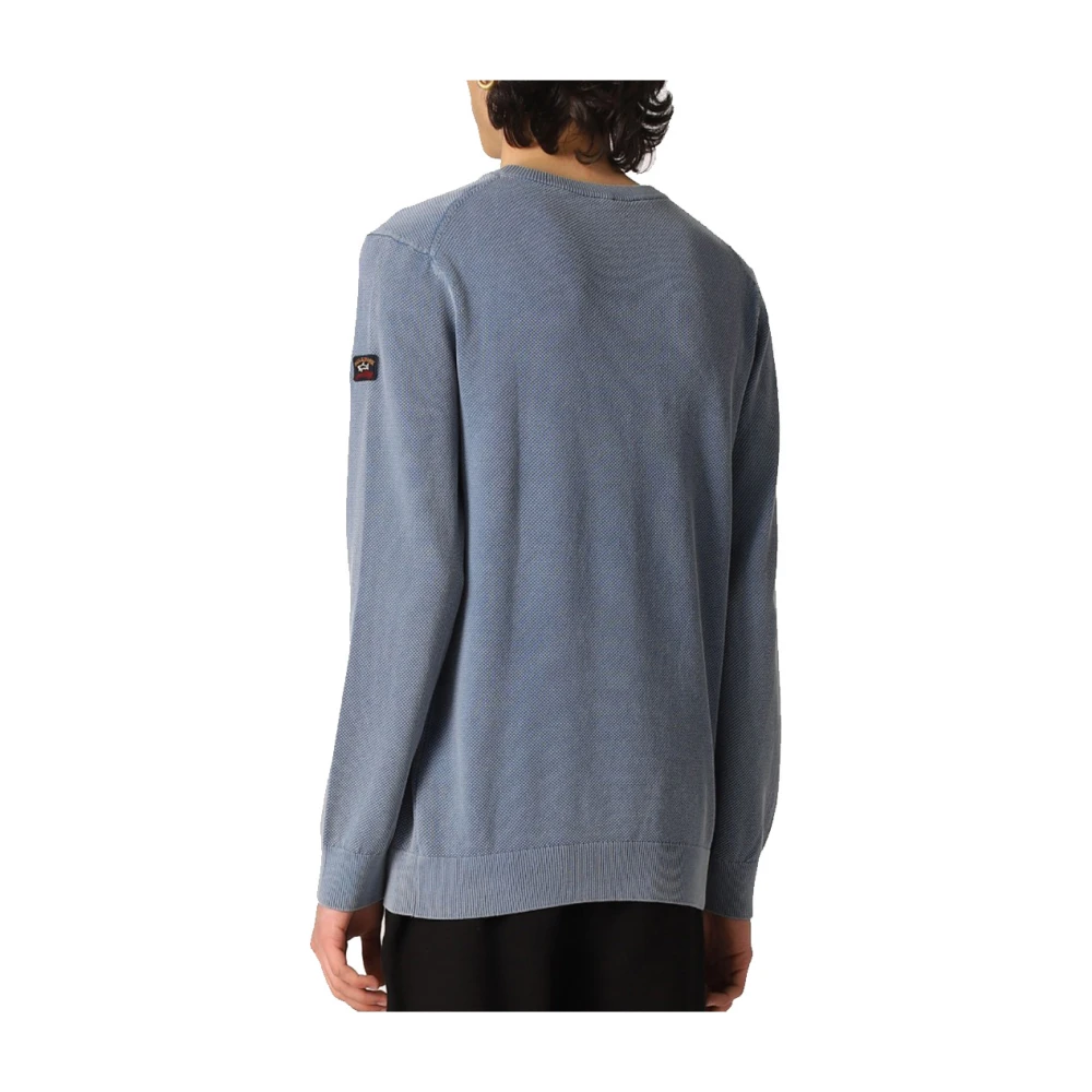 PAUL & SHARK Minimalistische Sweater met Contrasterende Logo Patch Blue Heren
