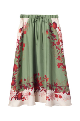 green-drawstring-silk-twill-skirt