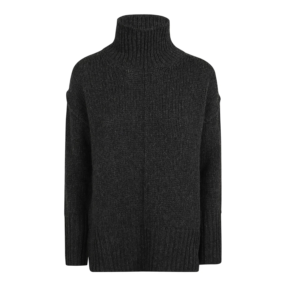 Forte Grijze Coltrui Trui Aw24 Gray Dames