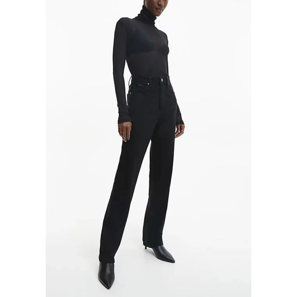 Calvin Klein Dames Straight Leg Jeans Black Dames