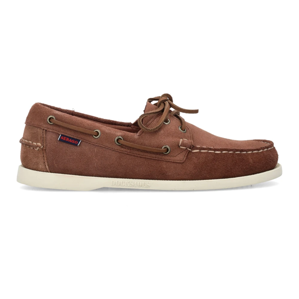 Sebago Docksides Portland Nubuck Loafers Brown, Herr