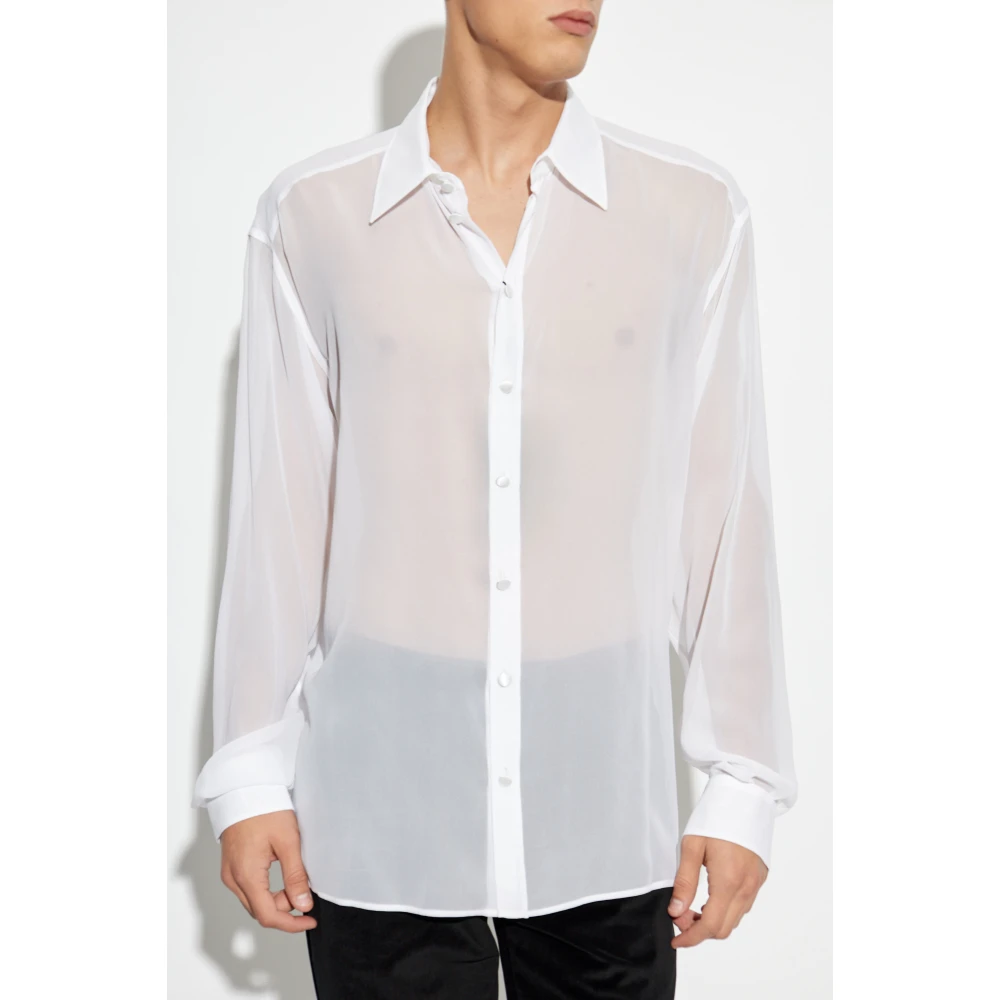 Dolce & Gabbana Zijden overhemd White Heren