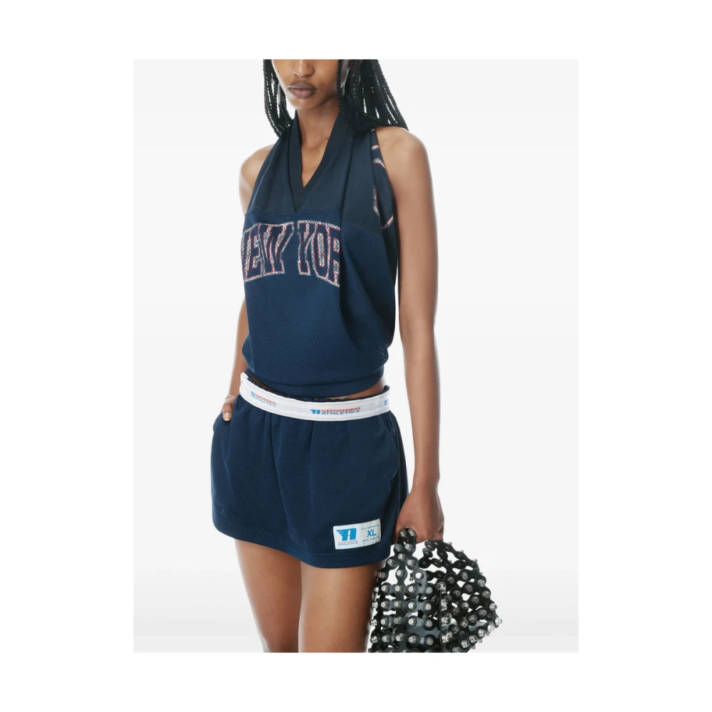 alexander wang Navy Blue Elastische Taille Rok Blue Dames