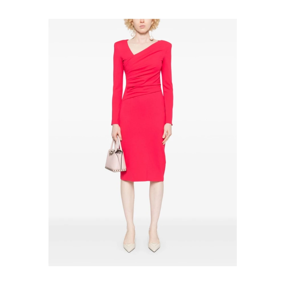Emporio Armani Framboosroze Jersey Jurk Pink Dames