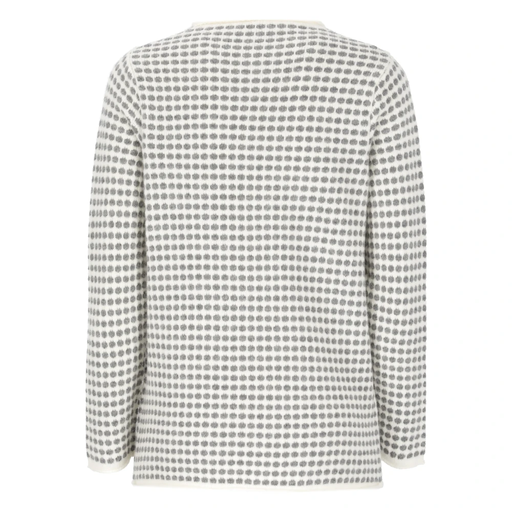 Kangra Kasjmierwol Sweater Ronde Hals Lange Mouwen Gray Dames