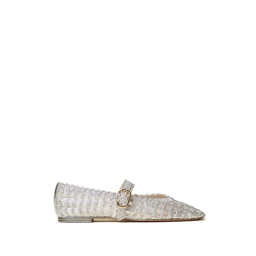 Twinset Women's Gray Ballerina Shoes, 6 Uk, Flat Shoes