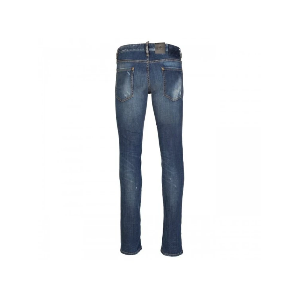 Dsquared2 Luxe Blauwe Slim Jeans Blue Heren