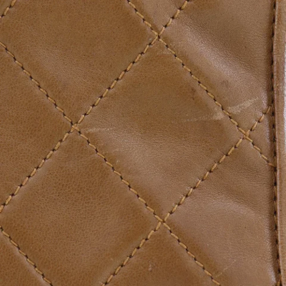 Chanel Vintage Pre-owned Leather handbags Beige Dames