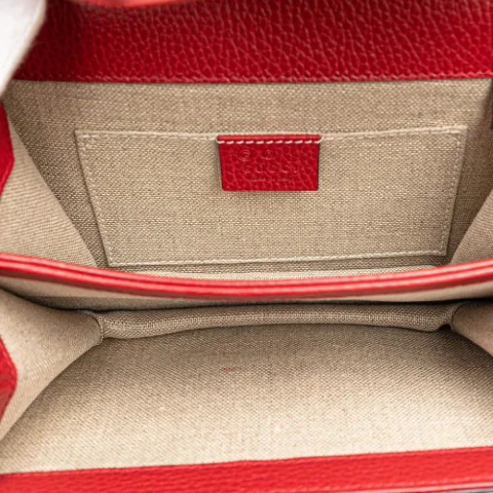 Gucci Vintage Pre-owned Leather gucci-bags Red Dames