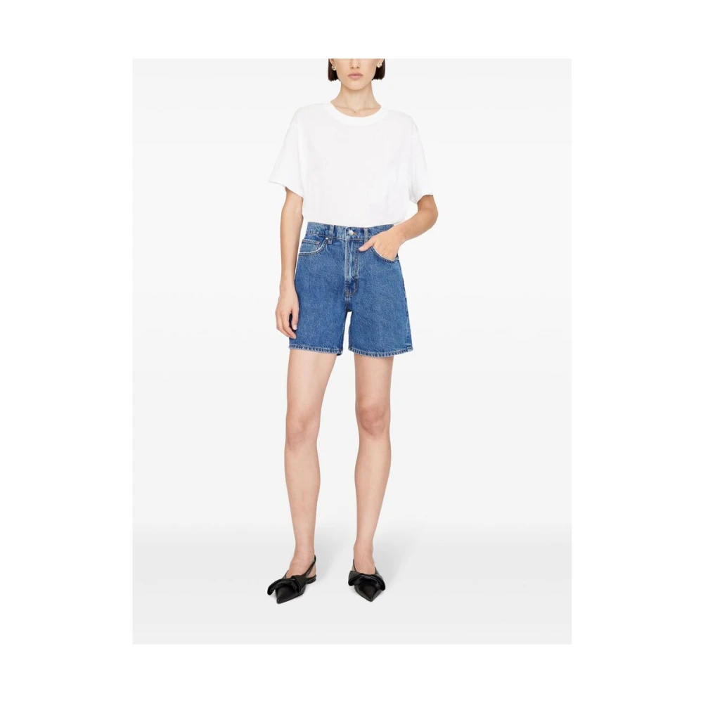 Anine Bing Indigo Denim Straight Leg Jeans Blue Dames