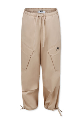 pantalon-decontracte-beige-en-popeline-avec-poches
