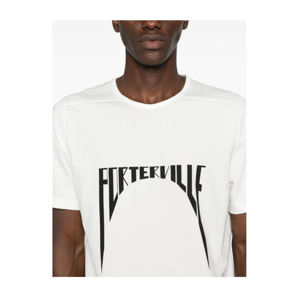 Rick Owens Rnep1P T-Shirts Melk Zwart Level T White Heren