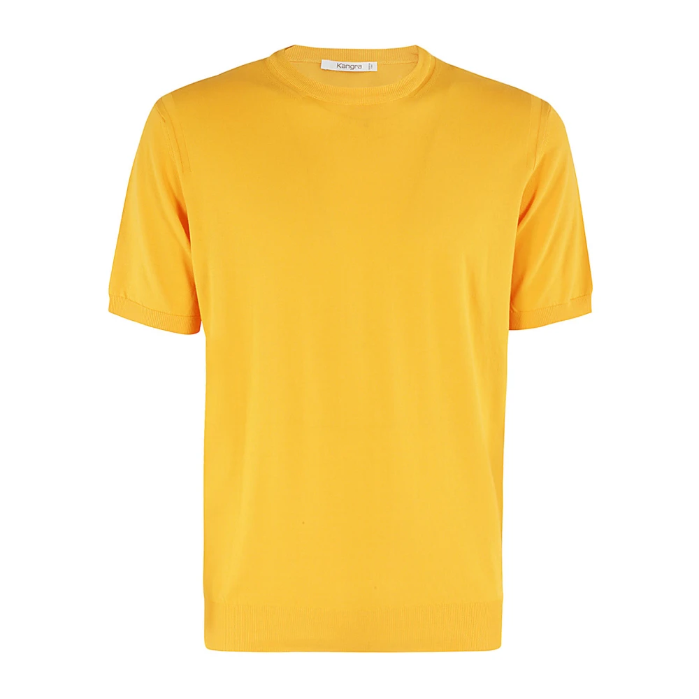Kangra Casual Katoenen T-shirt Yellow Heren
