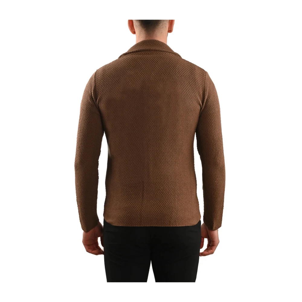 Daniele Alessandrini Katoenen Gebreide Truien en Sweaters Brown Heren