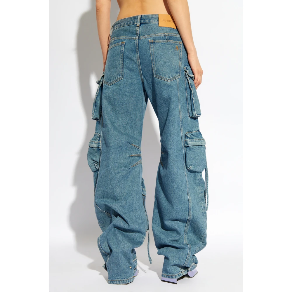 The Attico Jeans met logo Blue Dames