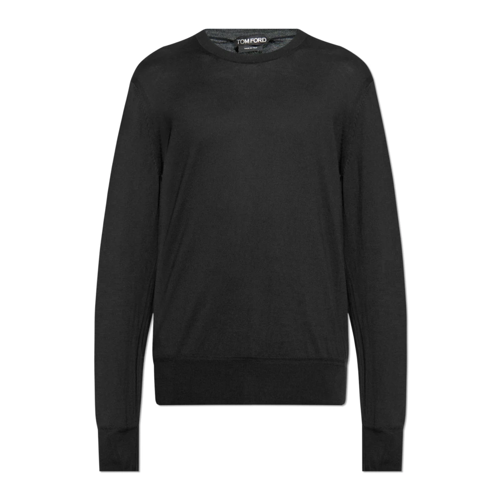 Tom Ford Katoenen trui met ronde halslijn Black Heren