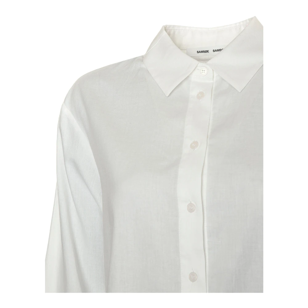 Samsøe Elegante blouse met lange mouwen White Dames