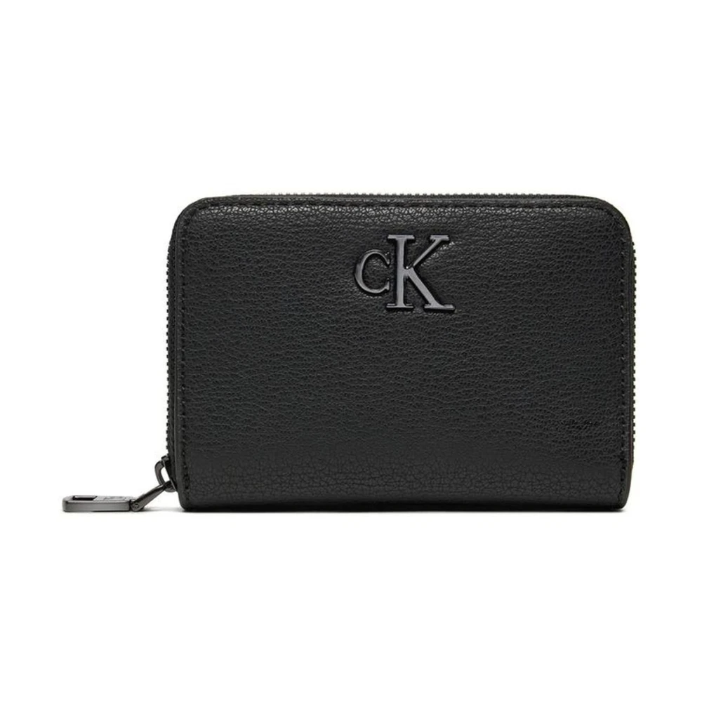 Calvin Klein Zwarte gerecyclede polyester portemonnee Black Dames