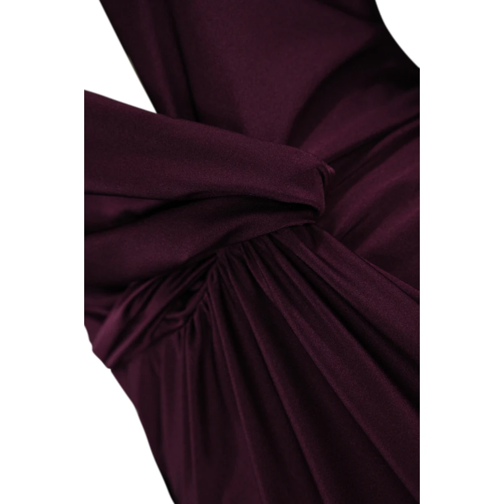 Philosophy di Lorenzo Serafini Bordeaux Satijnen Crossover Jurk Red Dames