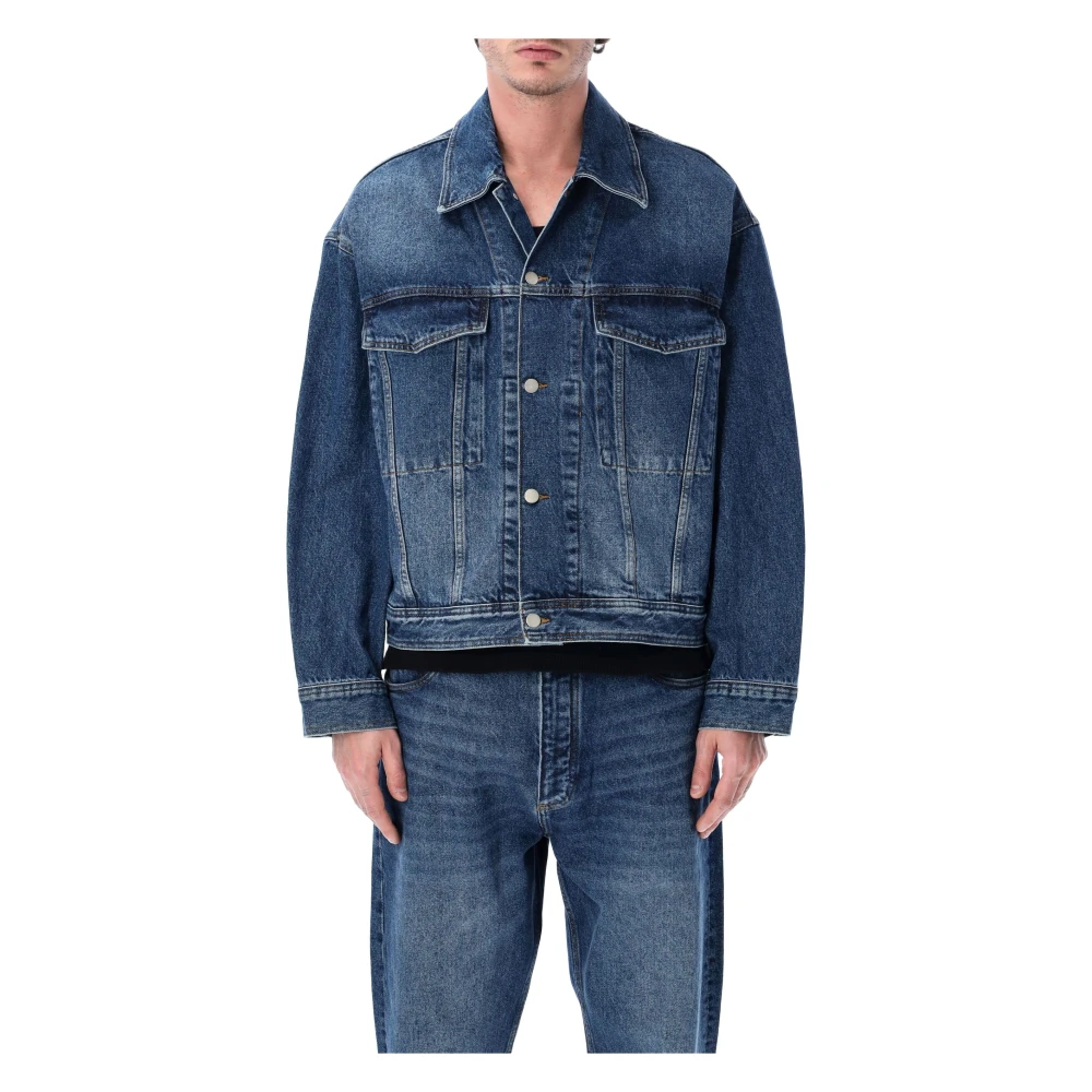 Studio Nicholson Blue Denim Jackets, Male, M, Stein Denim Jacket