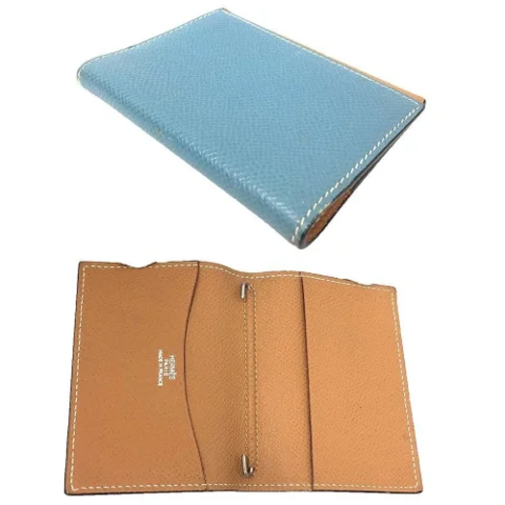 Hermès Vintage Pre-owned Leather home-office Blue Dames