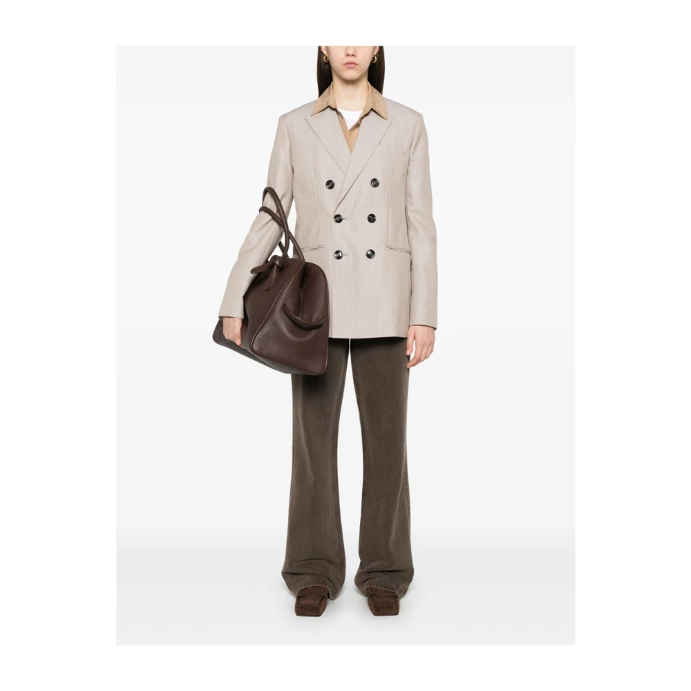 Ami Paris Rode Wol Double-Breasted Blazer Jas Red Dames