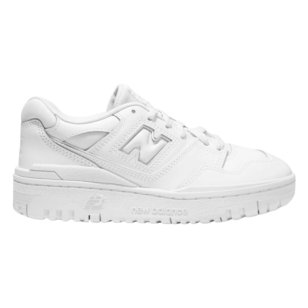 New Balance Unisex White Lace Up Logo Trainers
