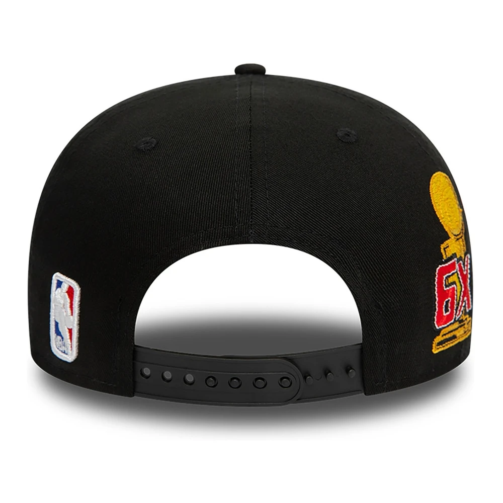 new era Zwarte Bulls Champion Patch Pet Black Heren