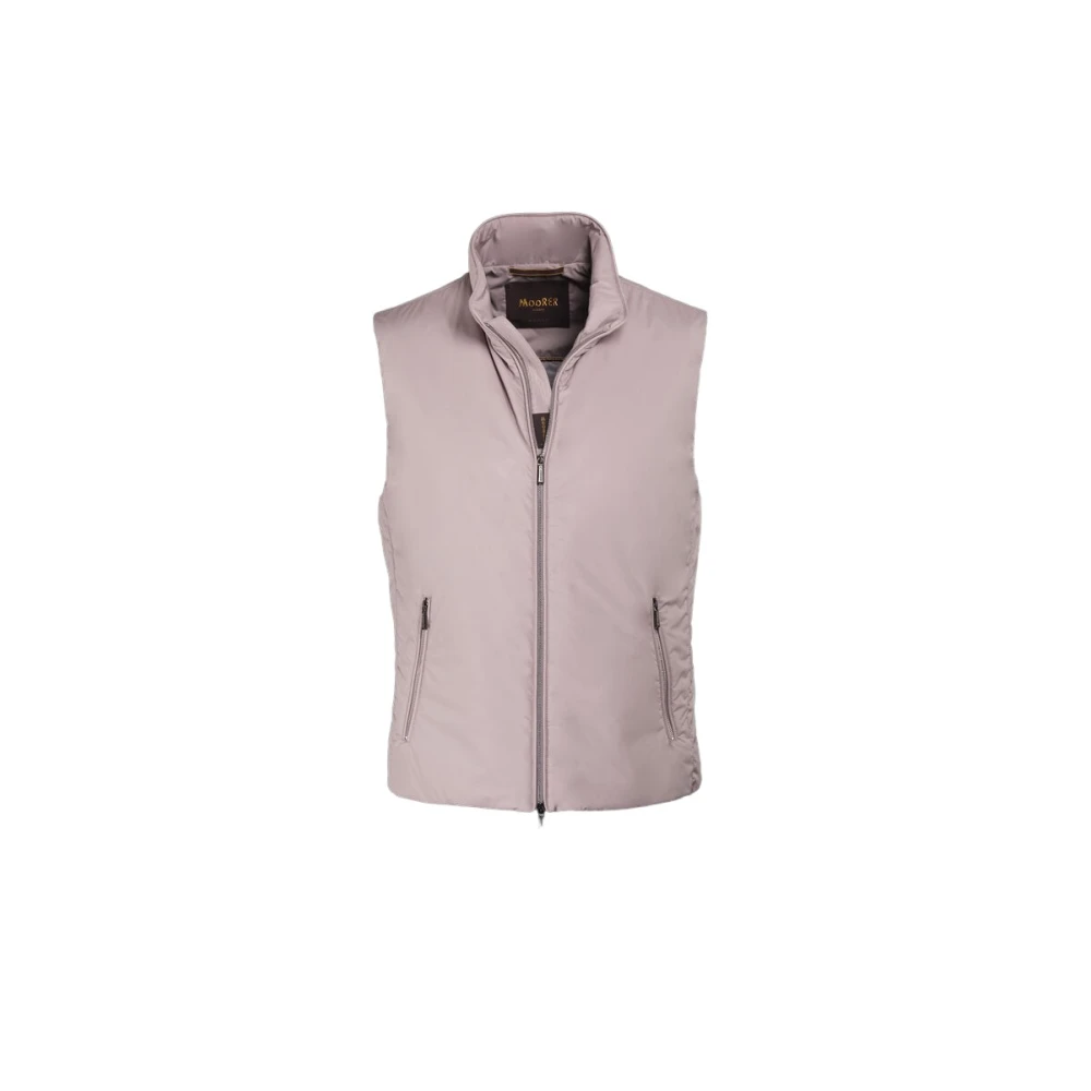 Moorer Herren Beige,Orange Acqua Line Weste Mit Regenschirmen