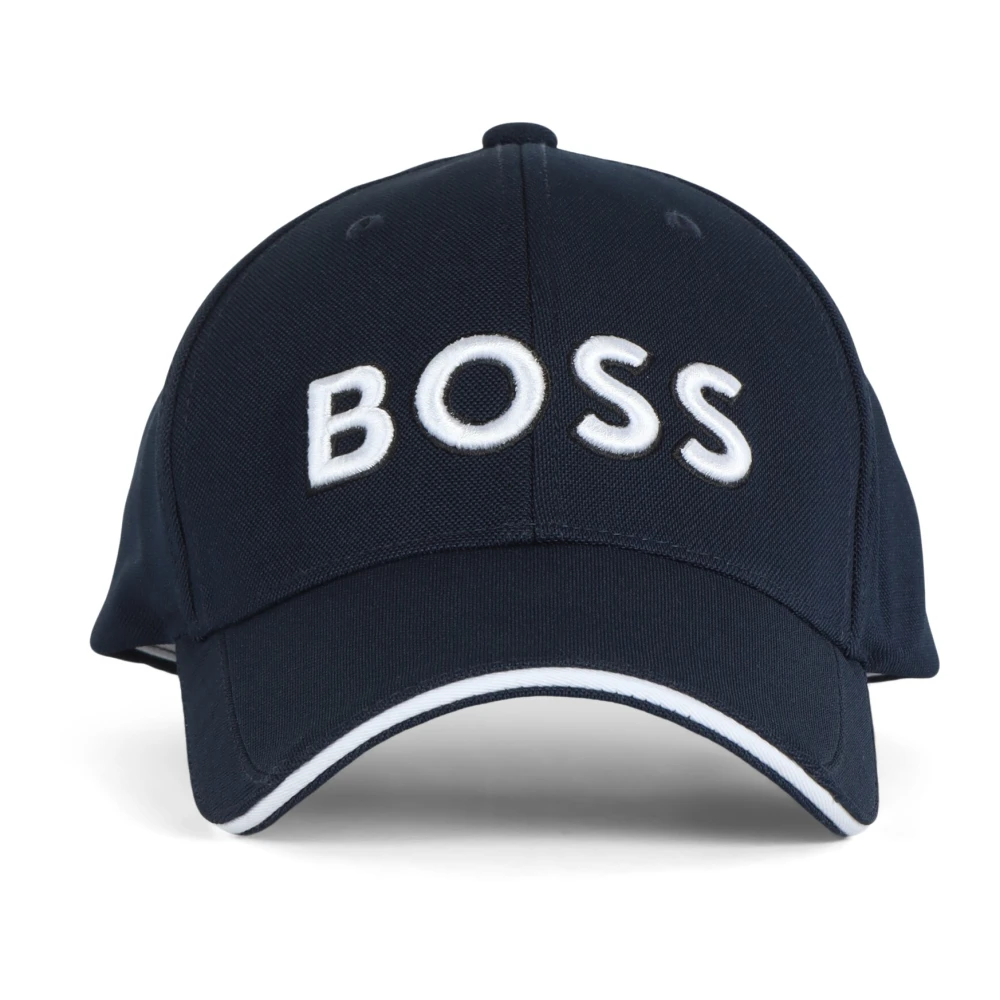 Boss Ademende stoffen pet met logo Blue Heren