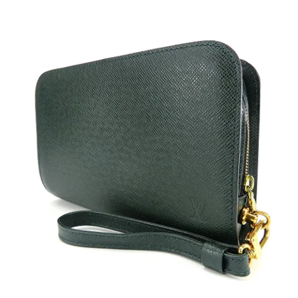 Louis Vuitton Vintage Pre-owned Fabric clutches Green Heren