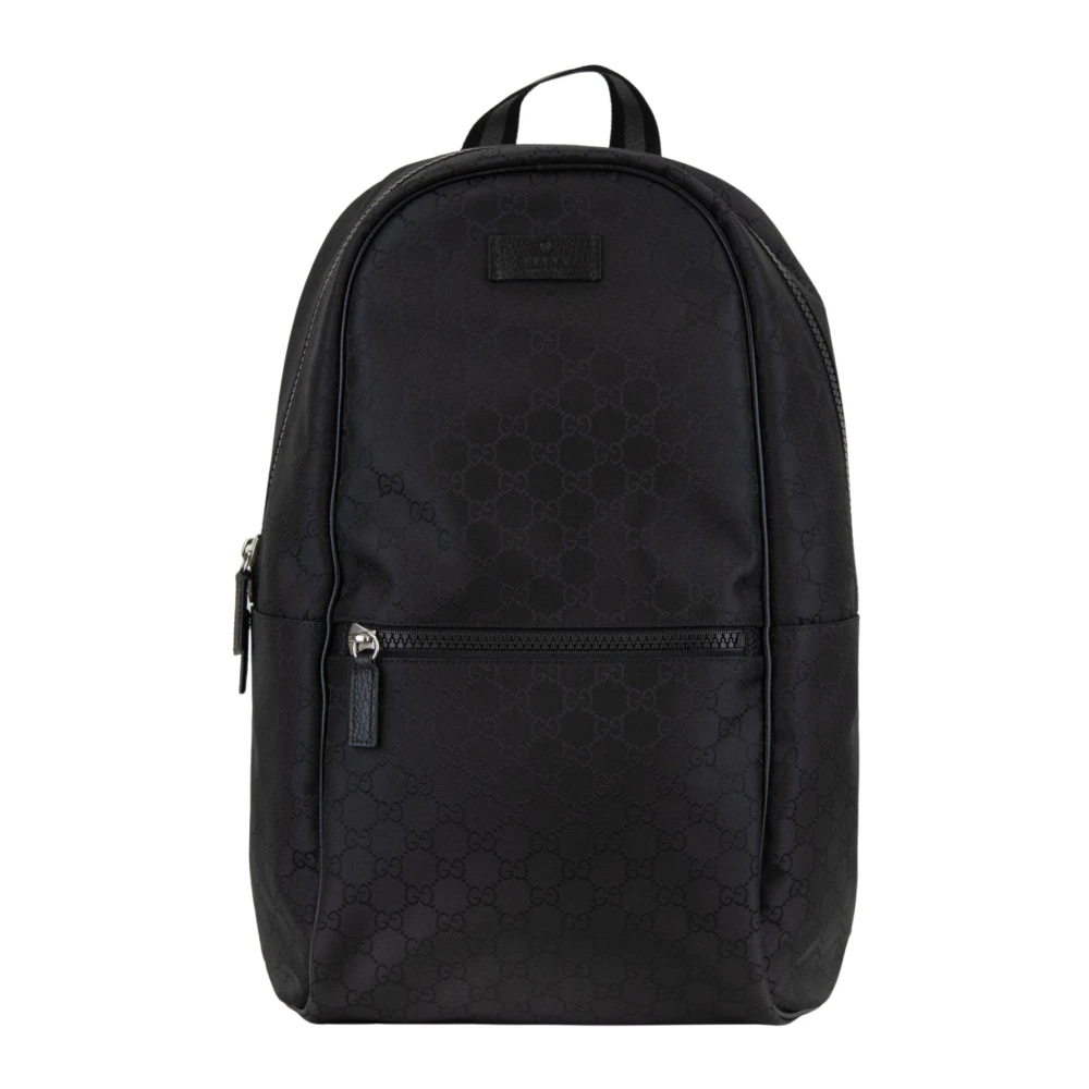 Gucci Stijlvolle rugzak met lederen details Black Dames