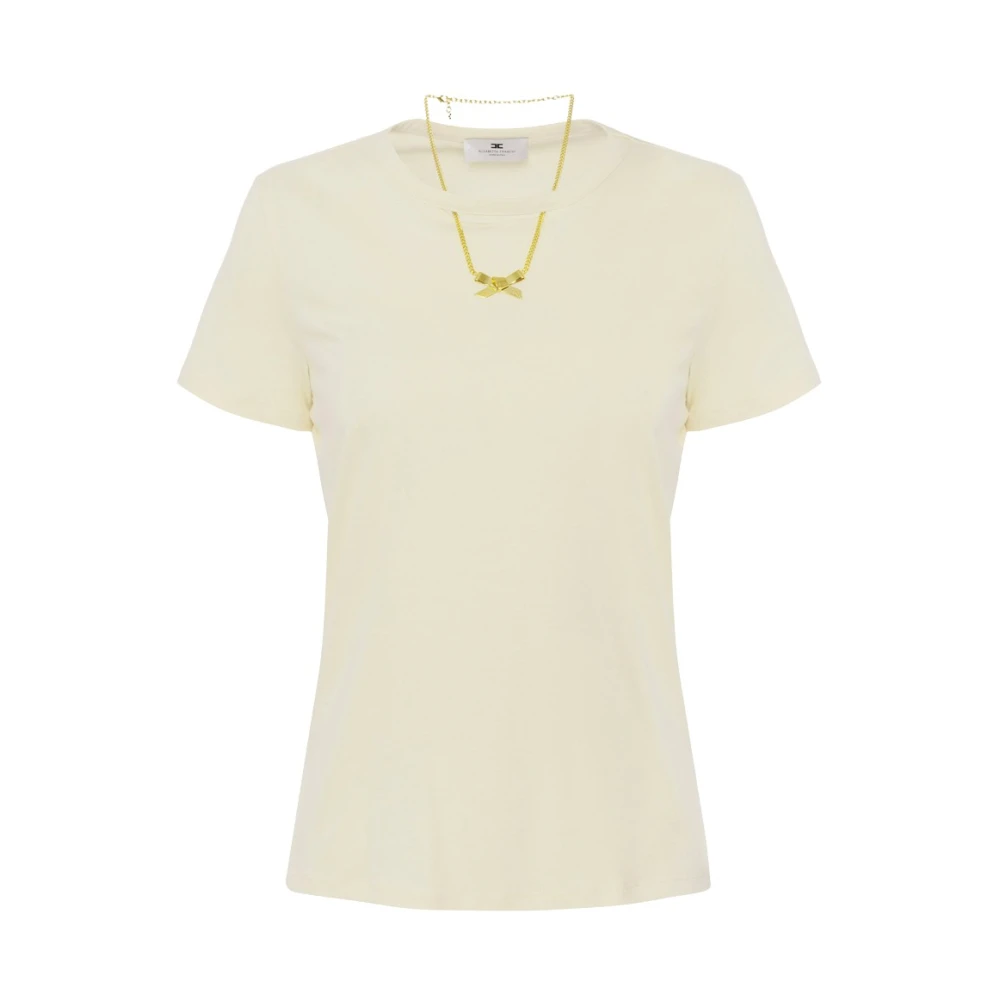 Elisabetta Franchi Stijlvolle T-shirts en Polos Beige Dames