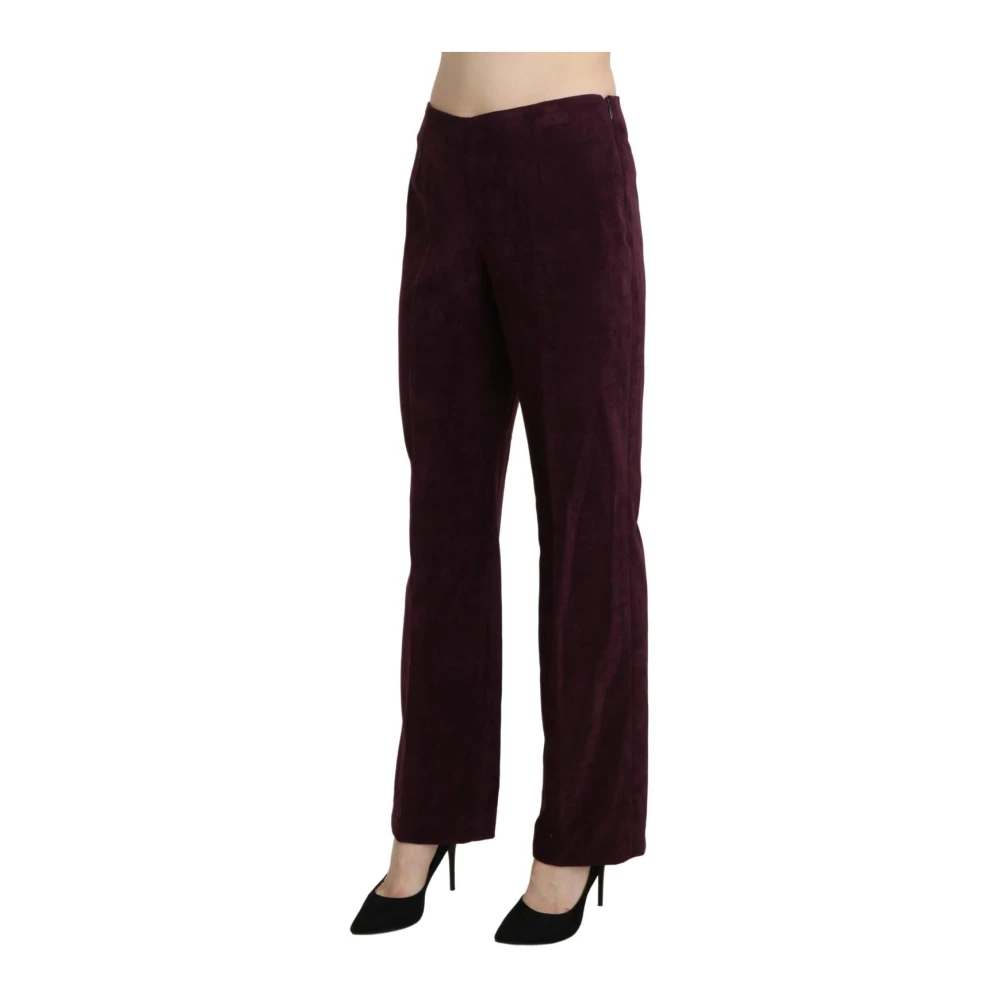 Bencivenga , Straight Trousers, Female, Purple, 2XL, High Waist Straight Trousers - Image 3