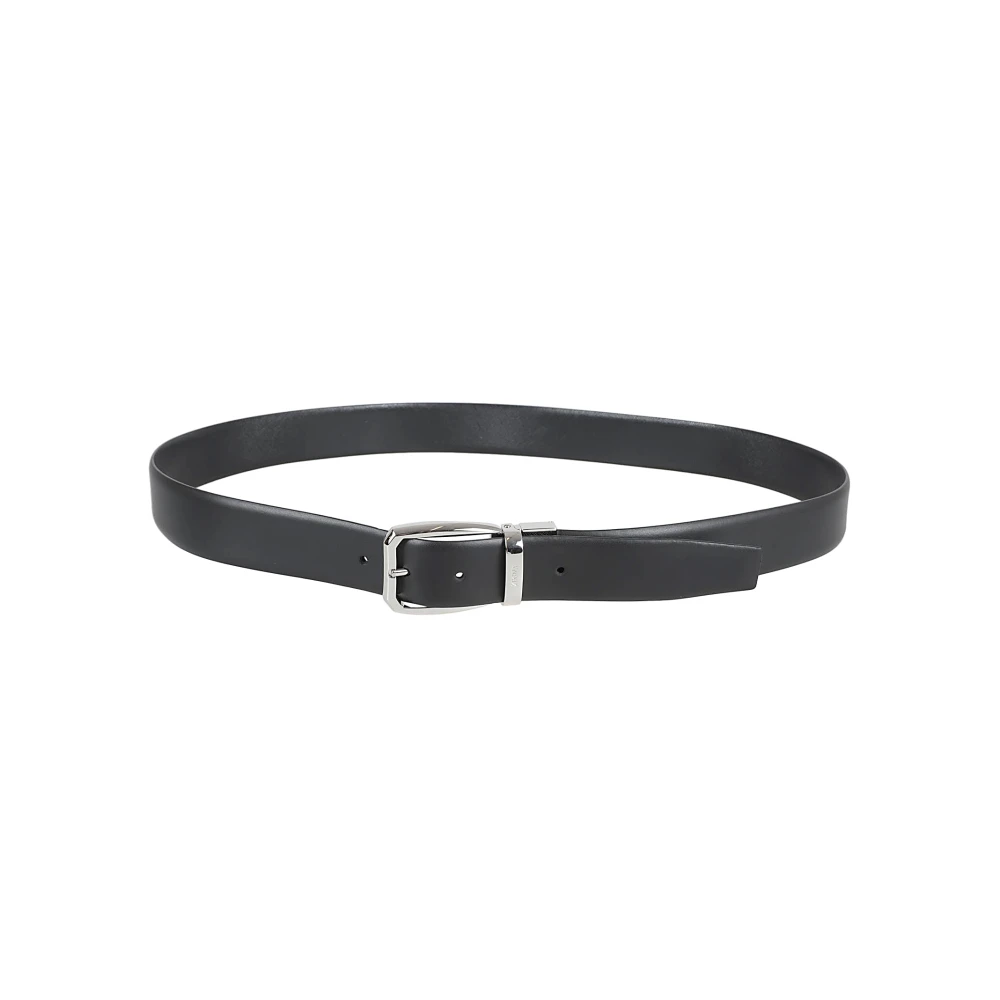 Z Zegna Zwart Gesp Riem Black Heren