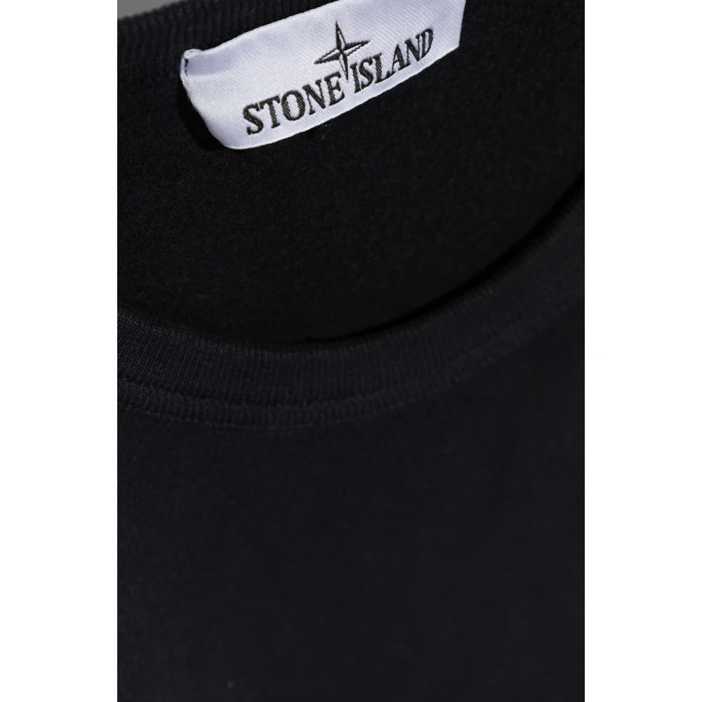 Stone Island Sweatshirt met logo Black Heren