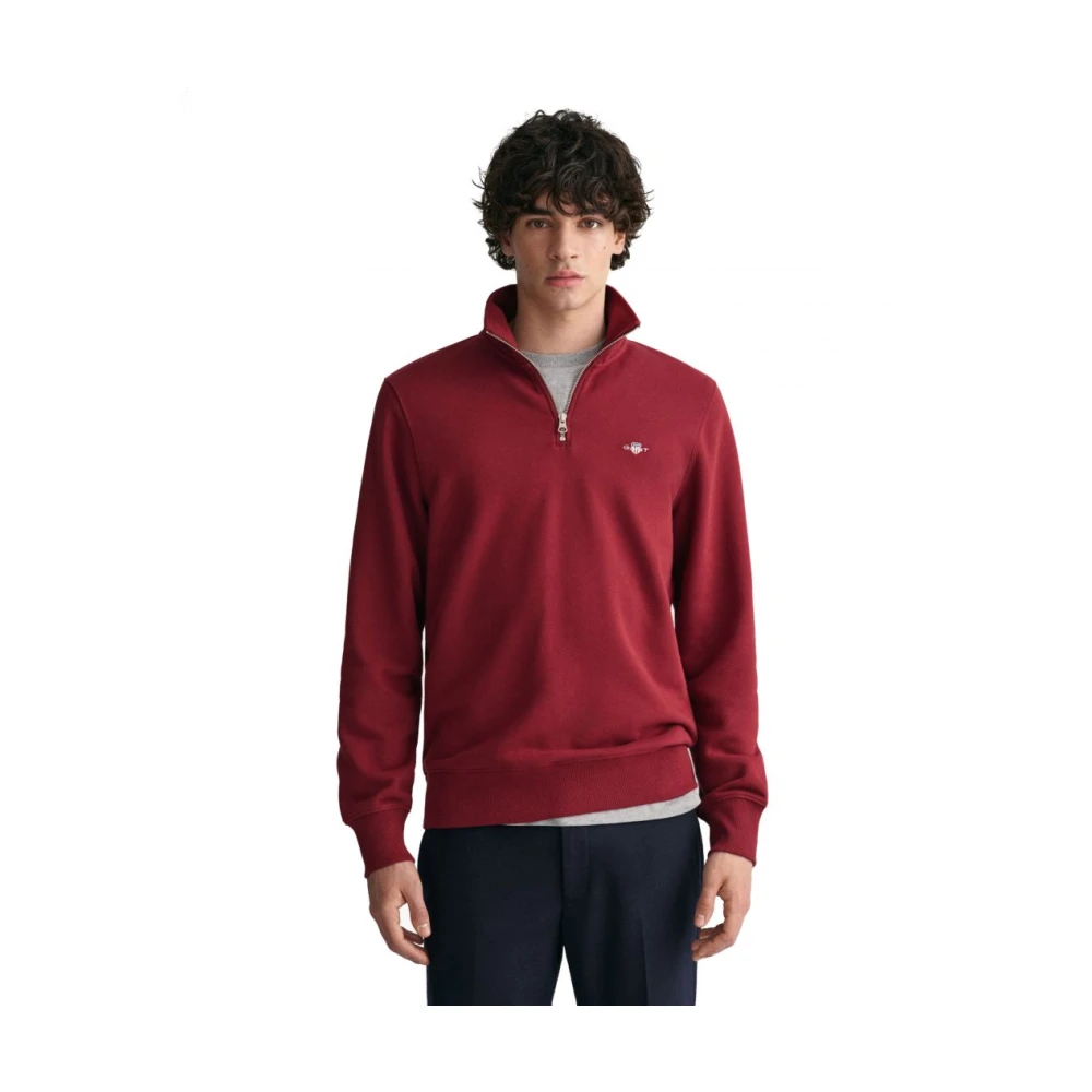 Gant Half-Zip Shield Sweater Red Heren