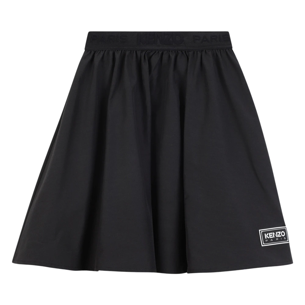 Kenzo Girls Black Kids Skirts, 6 Y, Flared Skirt