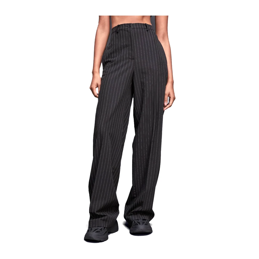 PATRIZIA PEPE Gessata Flanel Herenbroek Black Dames