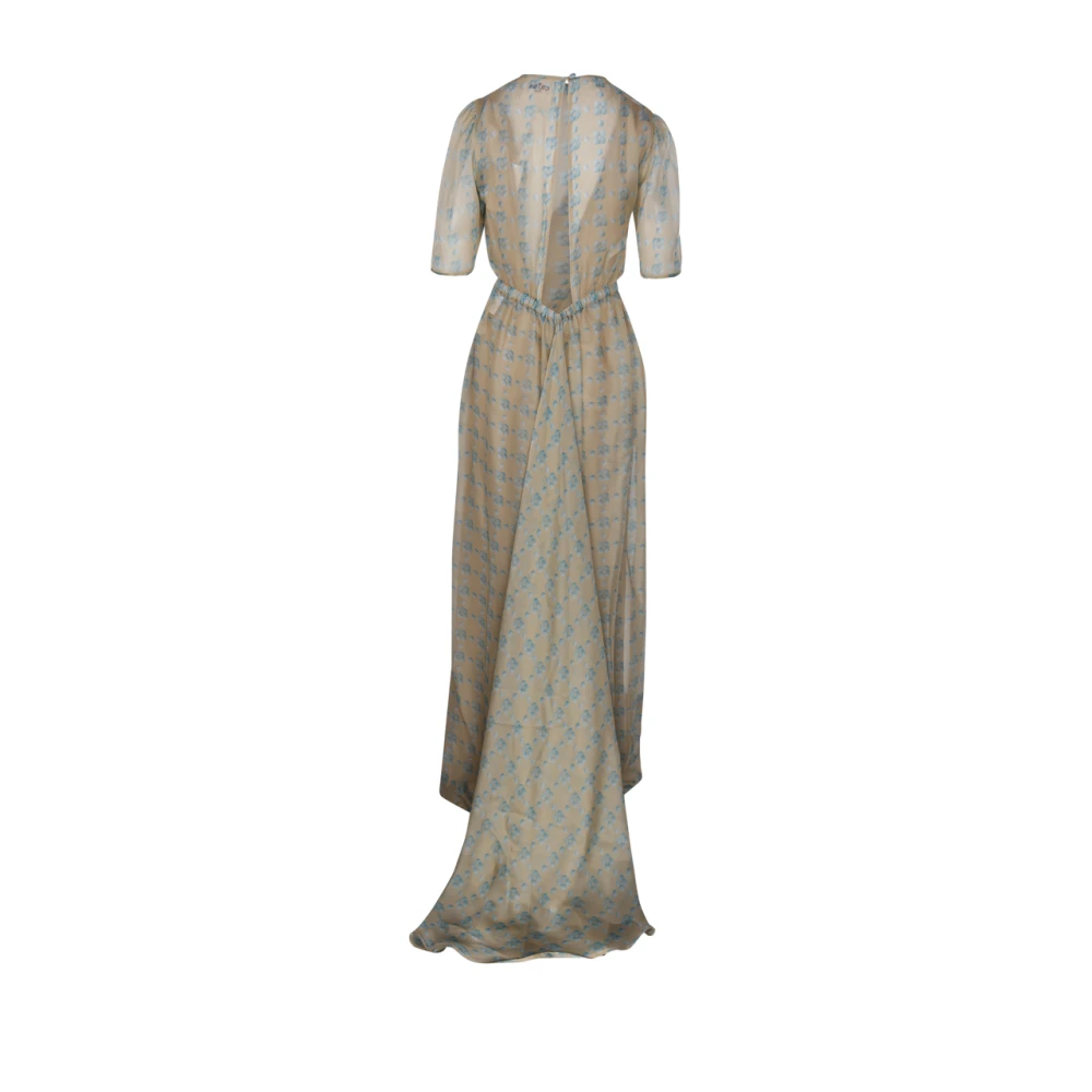 Crida Milano Witte Hemel Lange Jurk Beige Dames