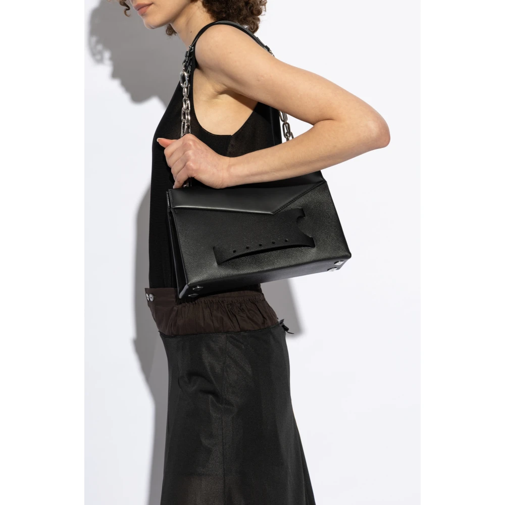 Maison Margiela Schoudertas Snatched Medium Black Dames