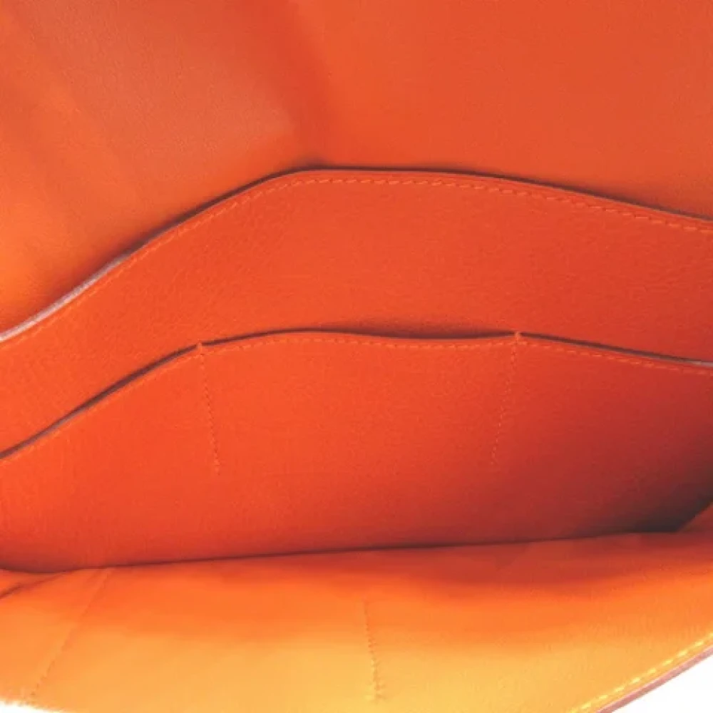 Hermès Vintage Pre-owned Leather wallets Orange Dames