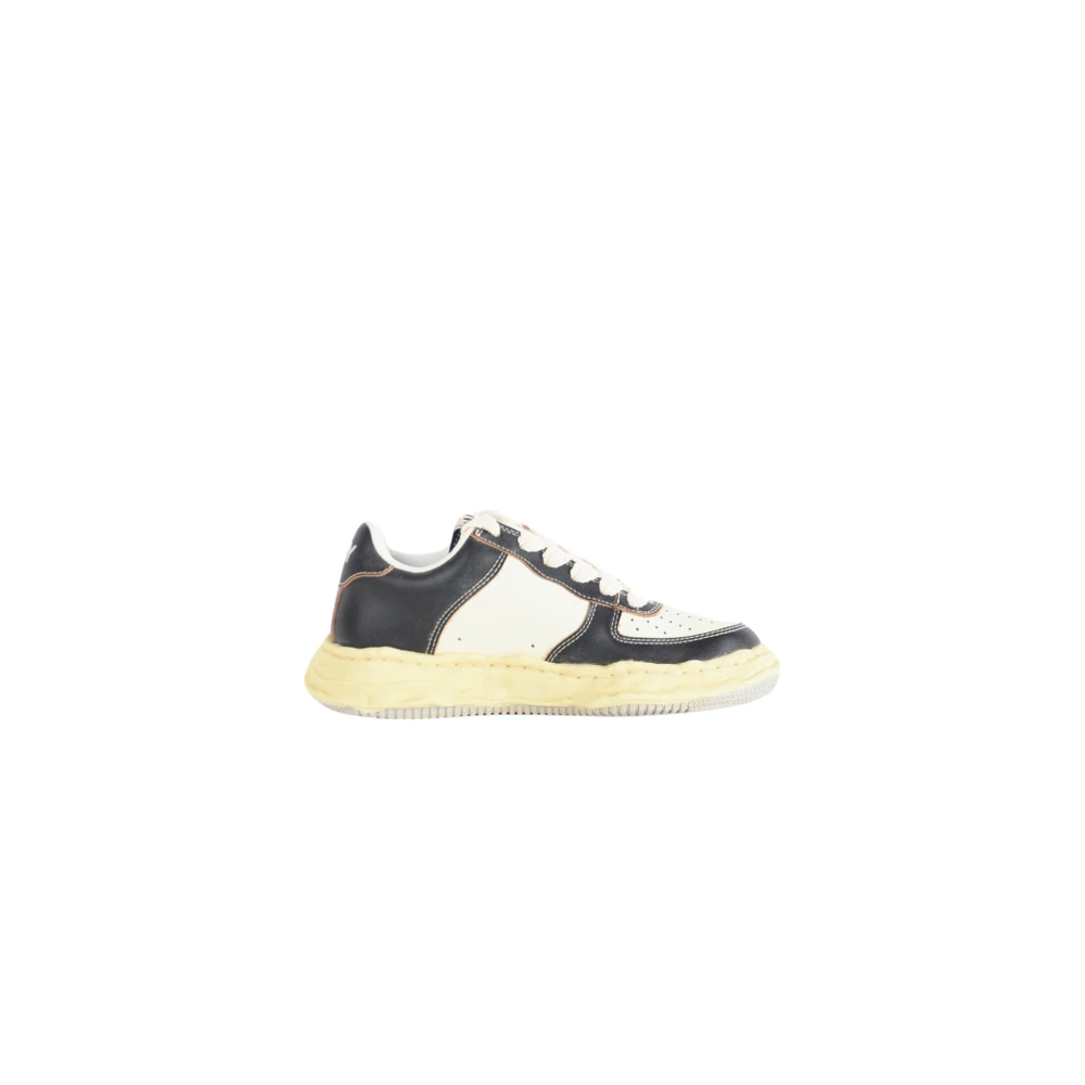 Mihara Yasuhiro Vintage Leren Sneakers Wayne Heren Schoenen Zwart