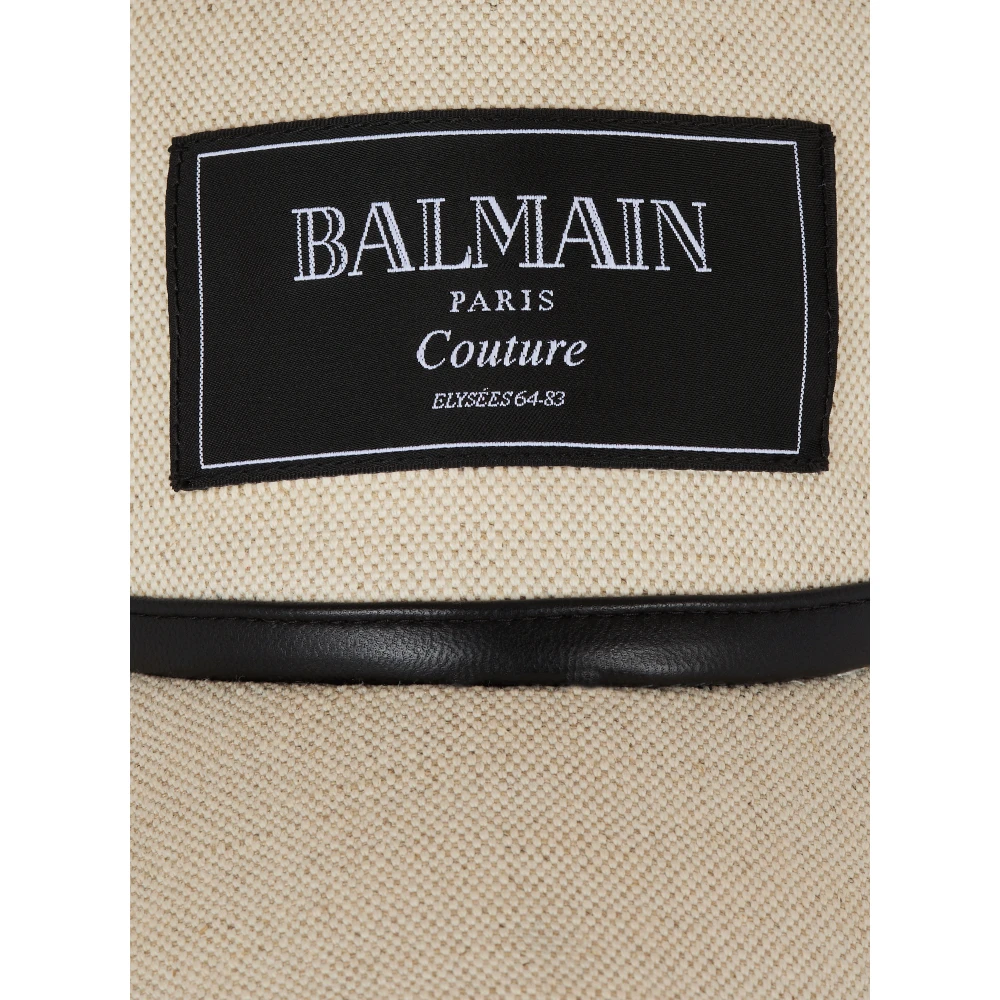 Balmain Canvas pet met Couture label Beige Heren