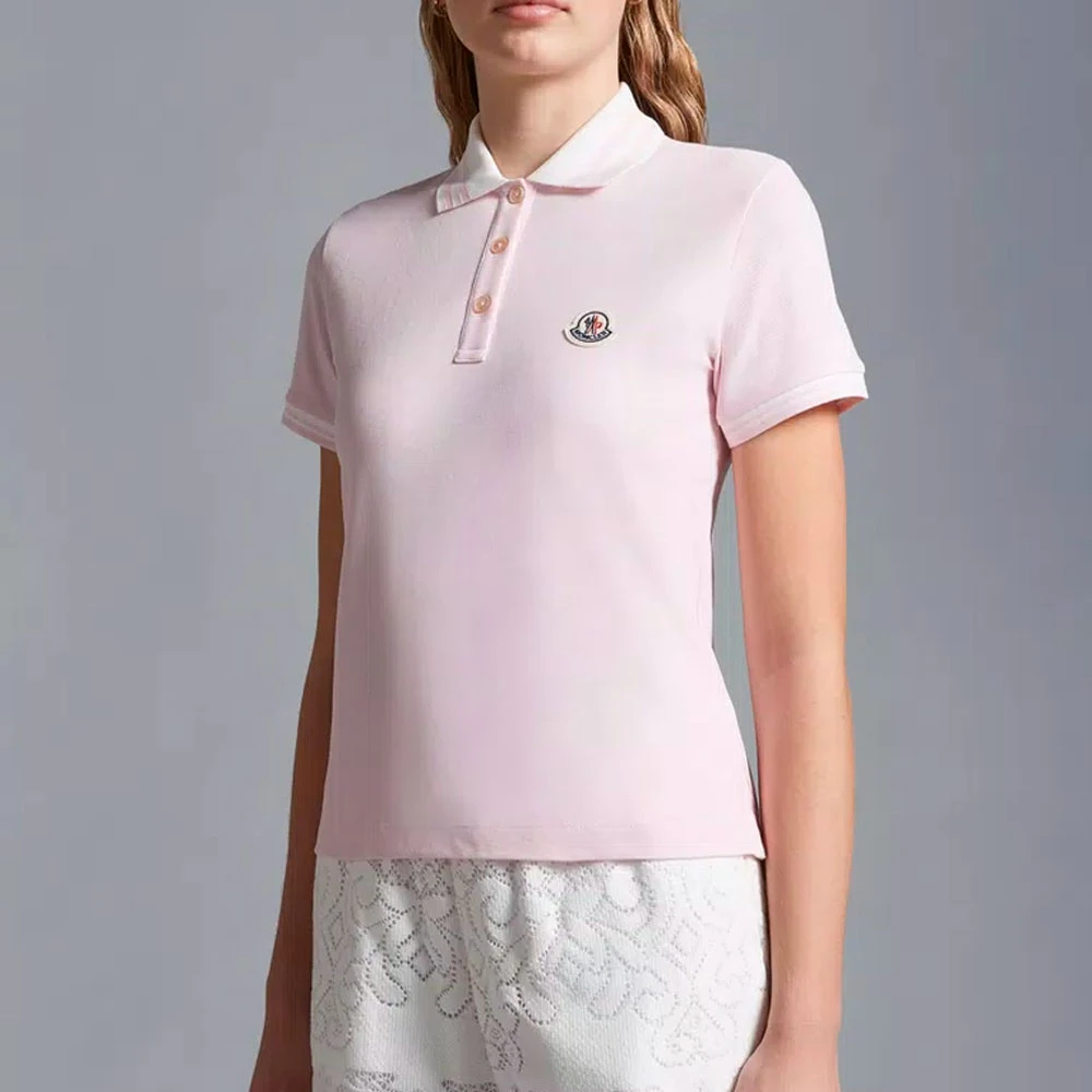 Moncler Polo Shirts Pink Dames