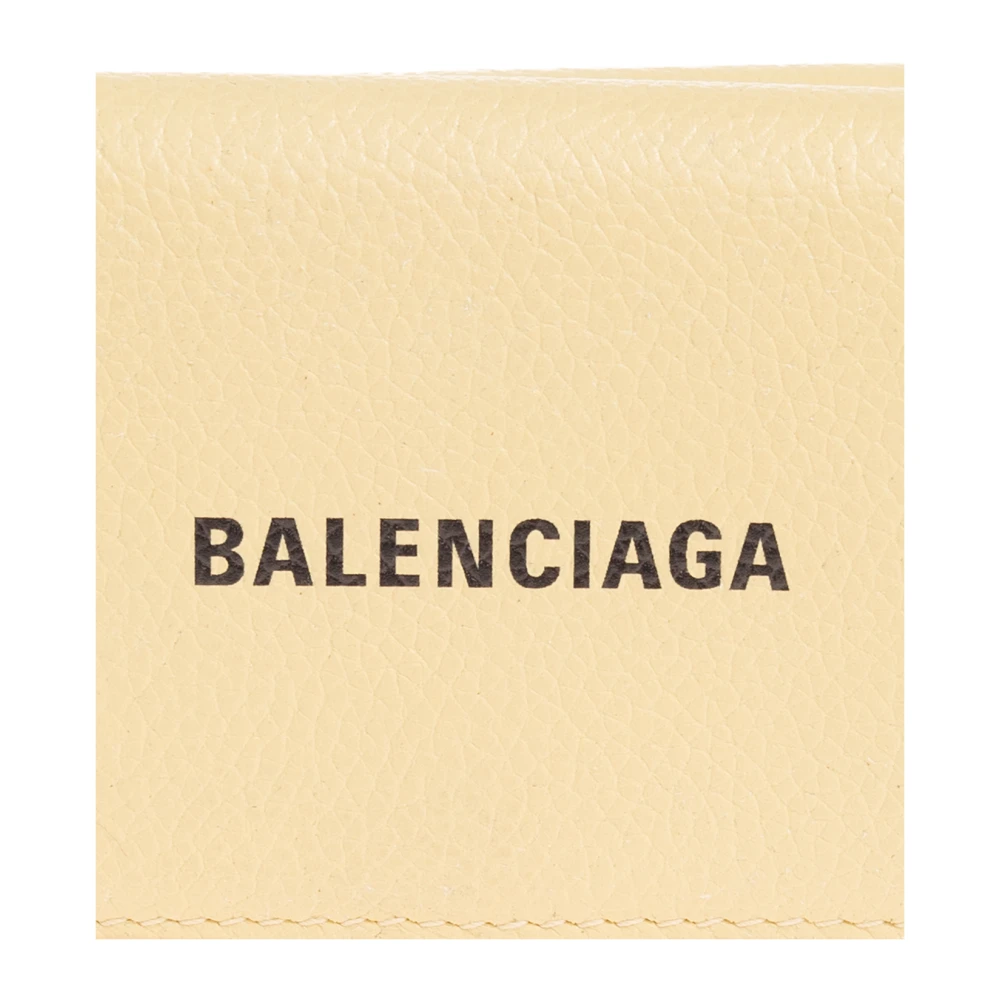 Balenciaga Leren portemonnee Yellow Dames