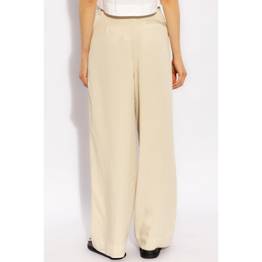 Munthe Kosmila plooi-voorkant broek Beige Dames