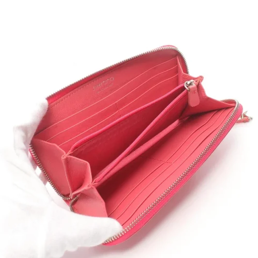 Jimmy Choo Pre-owned Leather wallets Pink Dames