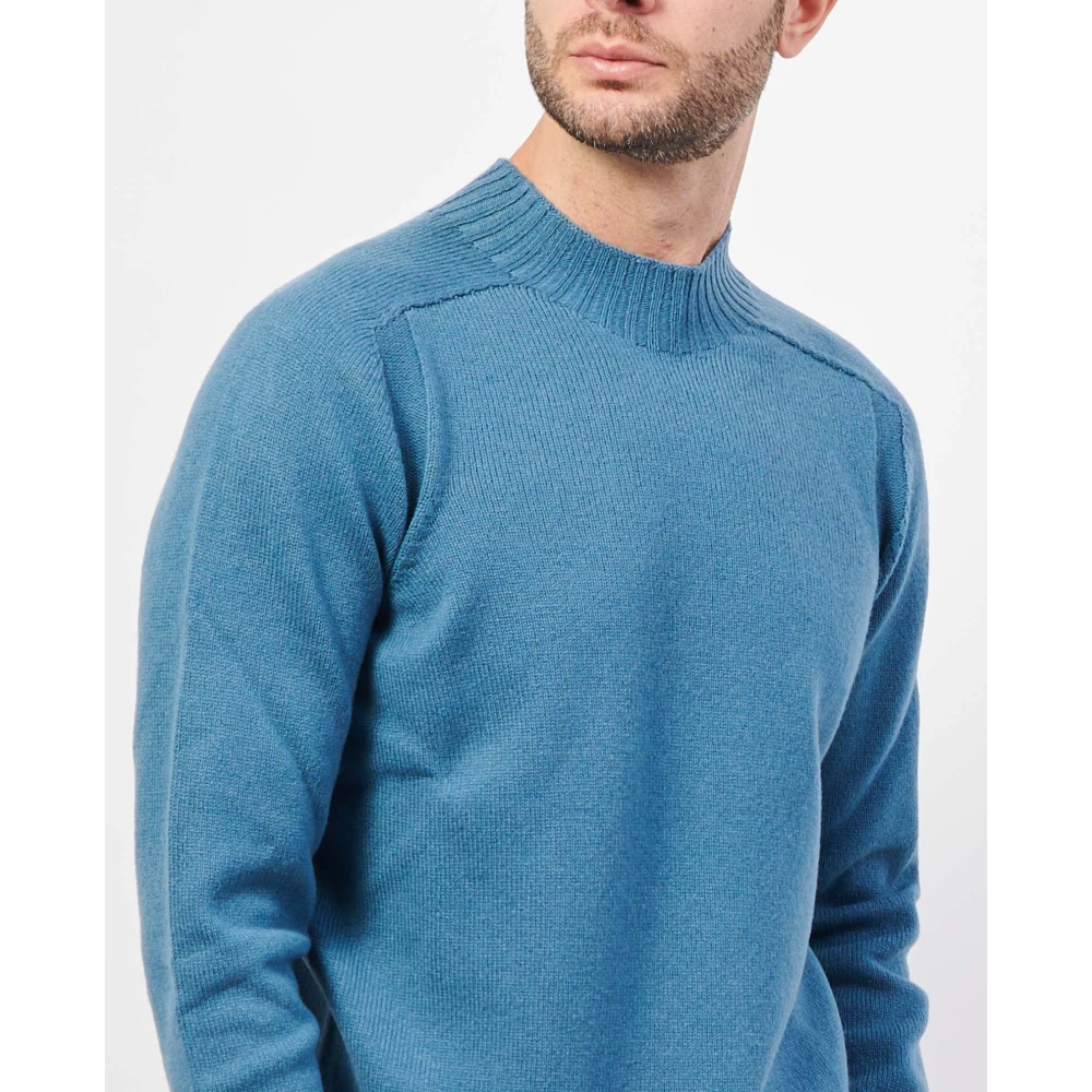 Gran Sasso Blauwe Alpaca Cashmere Trui Blue Heren