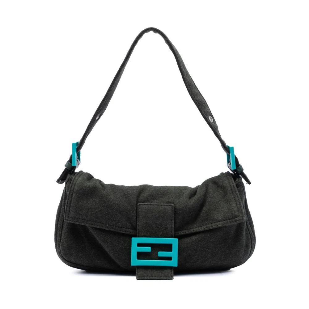 Fendi Vintage Women's Green Pre-Owned Stylish Shoulder Bag